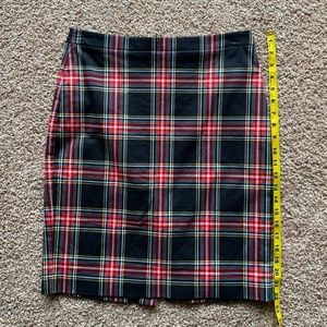 Festive plaid pencil skirt from J Crew
